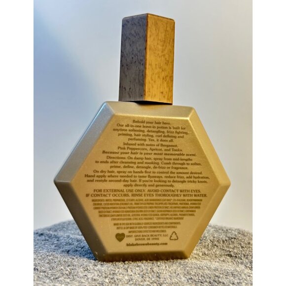 Blake & Brown Bergamot Woods All-In-One Leave-In Potion 6 fl oz Hexagonal Bottle - Picture 3 of 4